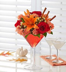 Martini Bouquet Pumpkin Spice Flower Power, Florist Davenport FL